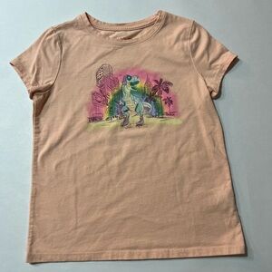 Cat & Jack Peach T-Shirt with Dinosaur Graphic